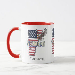 Vermont Verenigde Staten Retro State Kaart Vereni Mok