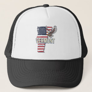 Vermont Verenigde Staten Retro State Kaart  Vereni Trucker Pet