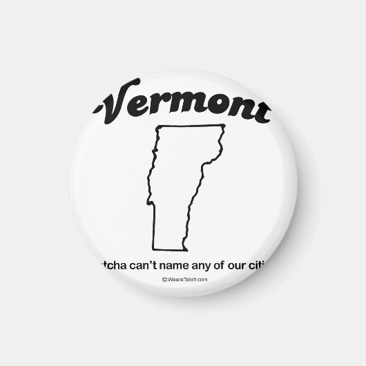 VERMONT - "VERMONT STATE MOTTO" T-shirts en uitrus Magneet (Voorkant)