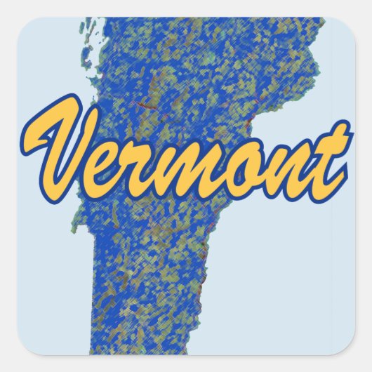 Vermont Vierkante Sticker (Voorkant)