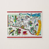 Vermont Vintage 8x10 Map Puzzel (Horizontaal)