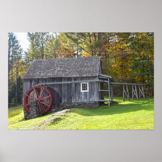 Vermont Vintage Gristmill Poster (Voorkant)