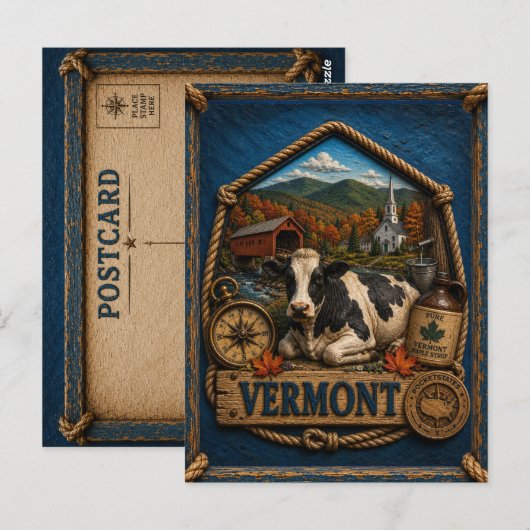 Vermont Vintage Reizen Briefkaart (Voorkant / Achterkant)
