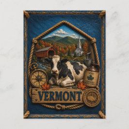 Vermont Vintage Reizen Briefkaart