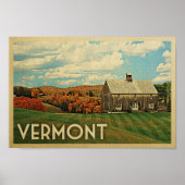 Vermont Vintage Travel Poster Boerderij najaar (Voorkant)