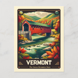 Vermont | Vintage van patriottische spirit Briefkaart