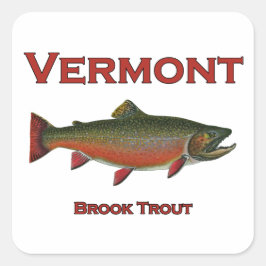 Vermont Vist - Brook Trout Vierkante Sticker