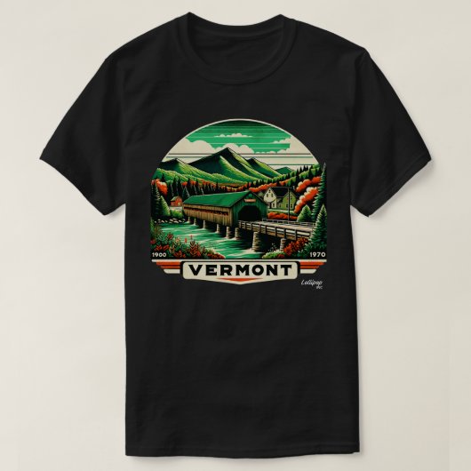 Vermont Vistas Green Mountains Esdoorn Amerikaanse T-shirt (Design voorkant)