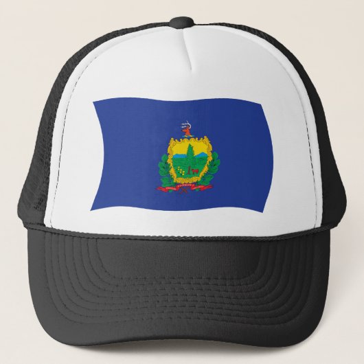 Vermont Vlag Hoed Trucker Pet (Voorkant)