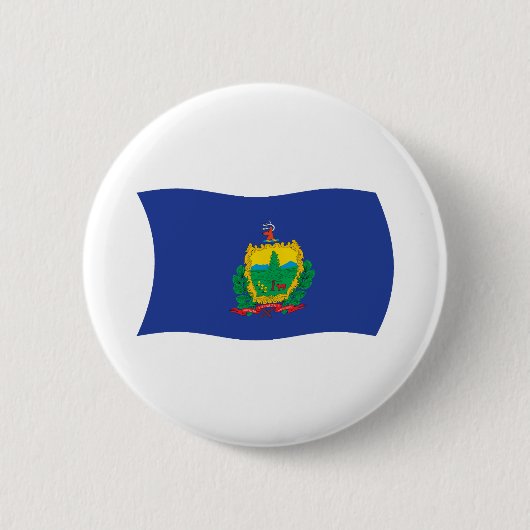 Vermont Vlag Knop Ronde Button 5,7 Cm (Voorkant)