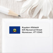 Vermont vlag retour adres label (Insitu)