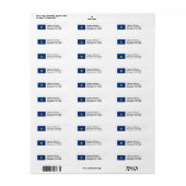 Vermont vlag retour adres label (Full Sheet)