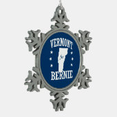 VERMONT VOOR BERNIE TIN SNEEUWVLOK ORNAMENT (Links)