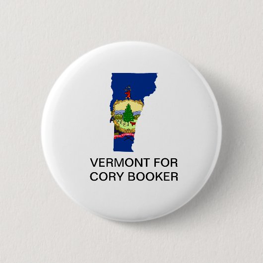 VERMONT VOOR CORY BOOKER 2020 Button (Voorkant)
