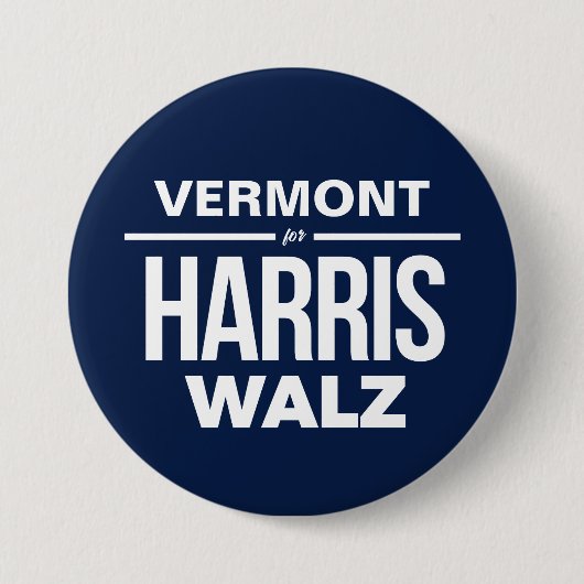 Vermont voor Harris Walz Ronde Button 7,6 Cm (Voorkant)