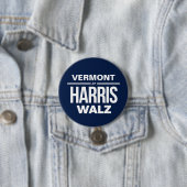 Vermont voor Harris Walz Ronde Button 7,6 Cm (In situ)