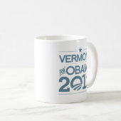 VERMONT VOOR OBAMA 2012.png Koffiemok (Voorkant rechts)