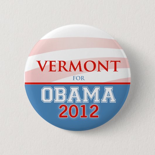 VERMONT voor Obama 2012 Ronde Button 5,7 Cm (Voorkant)