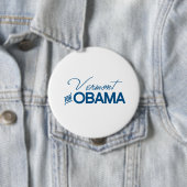 Vermont voor Obama -.png Ronde Button 4,0 Cm (In situ)