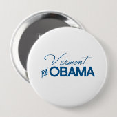 Vermont voor Obama -.png Ronde Button 4,0 Cm (Voorkant /achterkant)