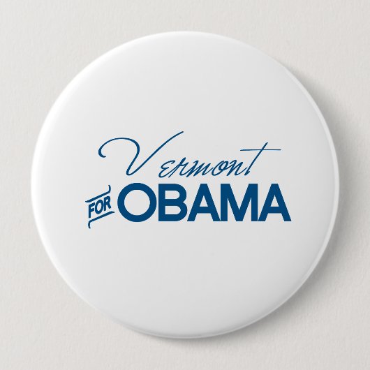 Vermont voor Obama -.png Ronde Button 4,0 Cm (Voorkant)