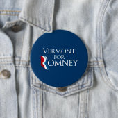 Vermont voor Romney -.png Ronde Button 4,0 Cm (In situ)