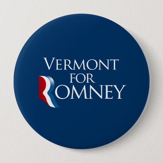 Vermont voor Romney -.png Ronde Button 4,0 Cm (Voorkant)