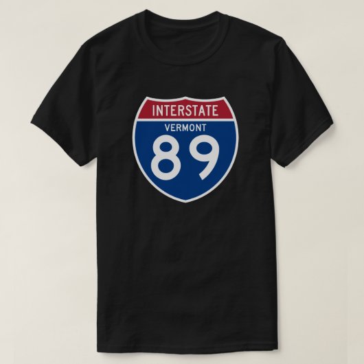 Vermont VT I-89 Interstate Highway Shield - T-shirt (Design voorkant)