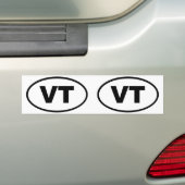 Vermont VT ovaal Bumpersticker (Op auto)