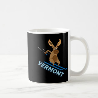 Vermont _ Vt Skiing Moose Winter Shirt Koffiemok