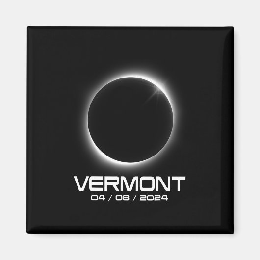 Vermont VT Total Solar Eclipse 2024 Shirt voor man Magneet (Voorkant)