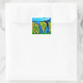 Vermont Walvisstaarten met Zonnebloemen Sticker (Tas)