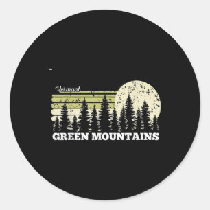 Vermont Wandelen Groene Bergen Bomen Natuur Bos Ronde Sticker