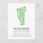 VERMONT We hebben New address New Home verplaatst Briefkaart (Voorkant)