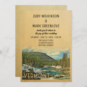 Vermont Wedding Invitation  Natuur Kaart (Voorkant / Achterkant)