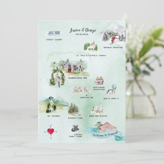 Vermont Wedding Weekend | Uitnodiging tot het opst (Staand voorkant)