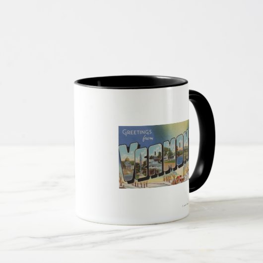 Vermont (Winterscène) - Grote letterscènes Mok (Voorkant rechts)