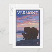 VermontBear en Cub Briefkaart (Voorkant / Achterkant)