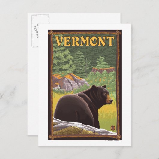 VermontBlack Beer in Forest Briefkaart (Voorkant / Achterkant)