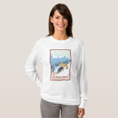VermontDownhill Skier Scene T-shirt (Voorkant volledig)