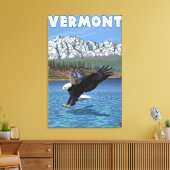 VermontEagle Vist Canvas Afdruk (Insitu (Woonkamer))