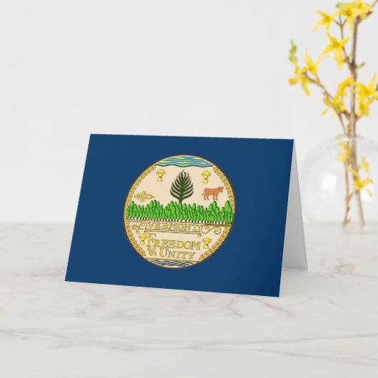 Vermonter Seal, Seal of Vermont Kaart (Gele Bloem)