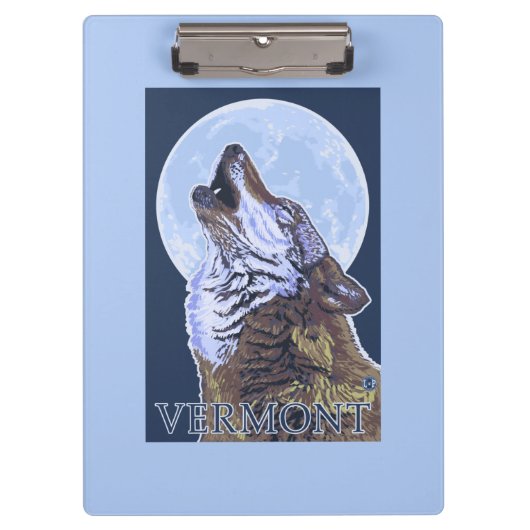 VermontHowling Wolf Klembord (Voorkant)