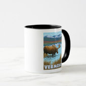 VermontMoose Drink in het meer Mok (Voorkant rechts)