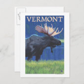 VermontMoose in het Moonlight Briefkaart (Voorkant / Achterkant)
