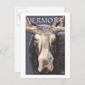 VermontMoose Up Close Briefkaart (Voorkant / Achterkant)