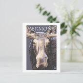 VermontMoose Up Close Briefkaart (Staand voorkant)