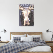VermontMoose Up Close Canvas Afdruk (Insitu (Slaapkamer))