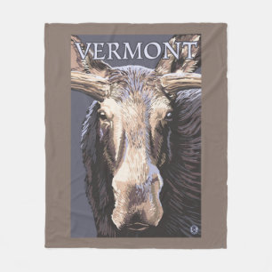 VermontMoose Up Close Fleece Deken