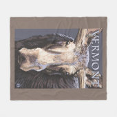 VermontMoose Up Close Fleece Deken (Voorkant (Horizontaal))
